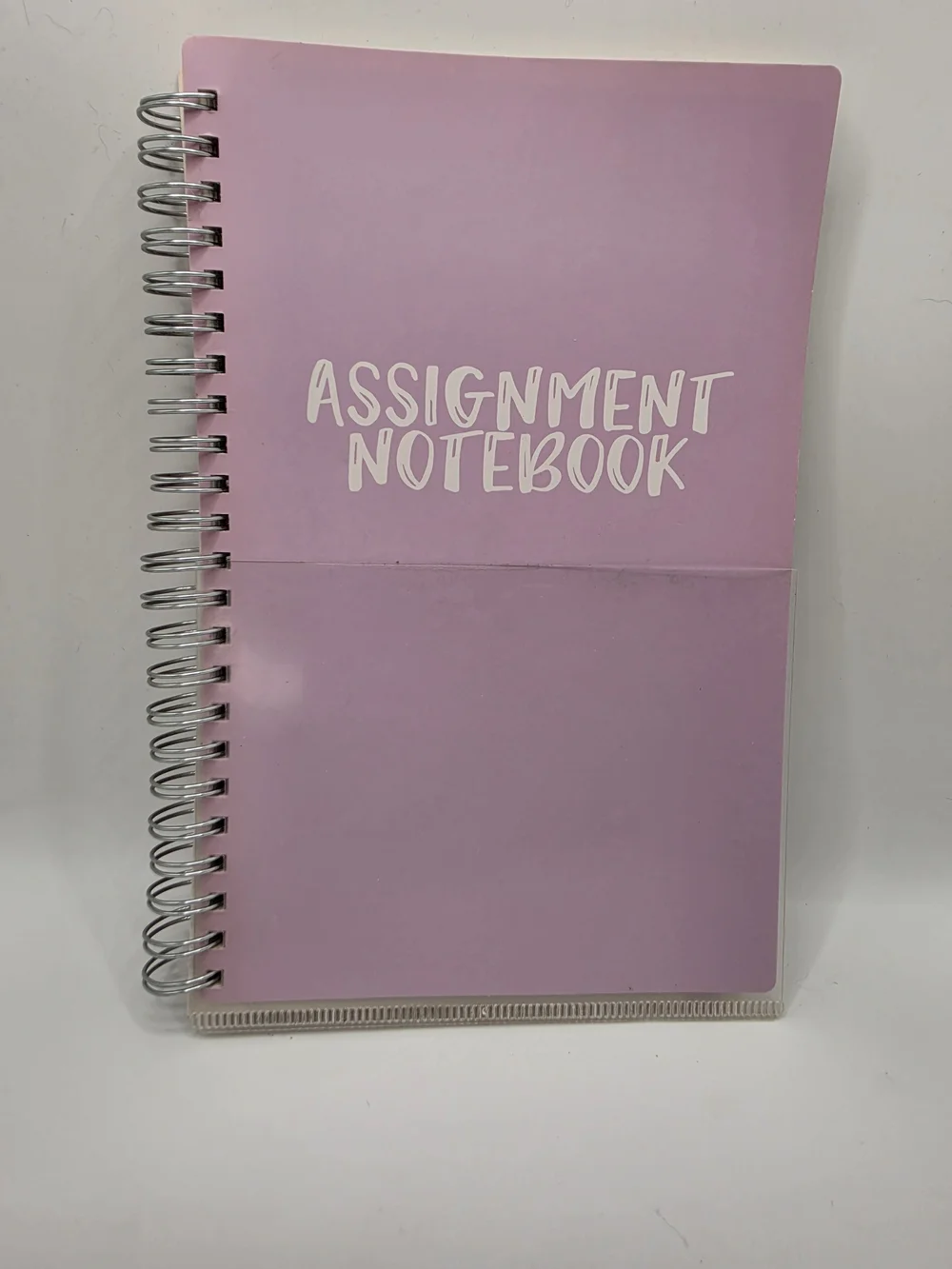 Pep Rally Purple White Lined Spiral Assignment Notebook - Softcover Organizer